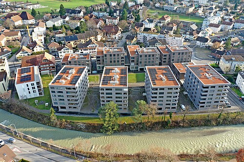 Le nouveau lotissement réalisé dans le «Unterdorf» de Steffisburg.