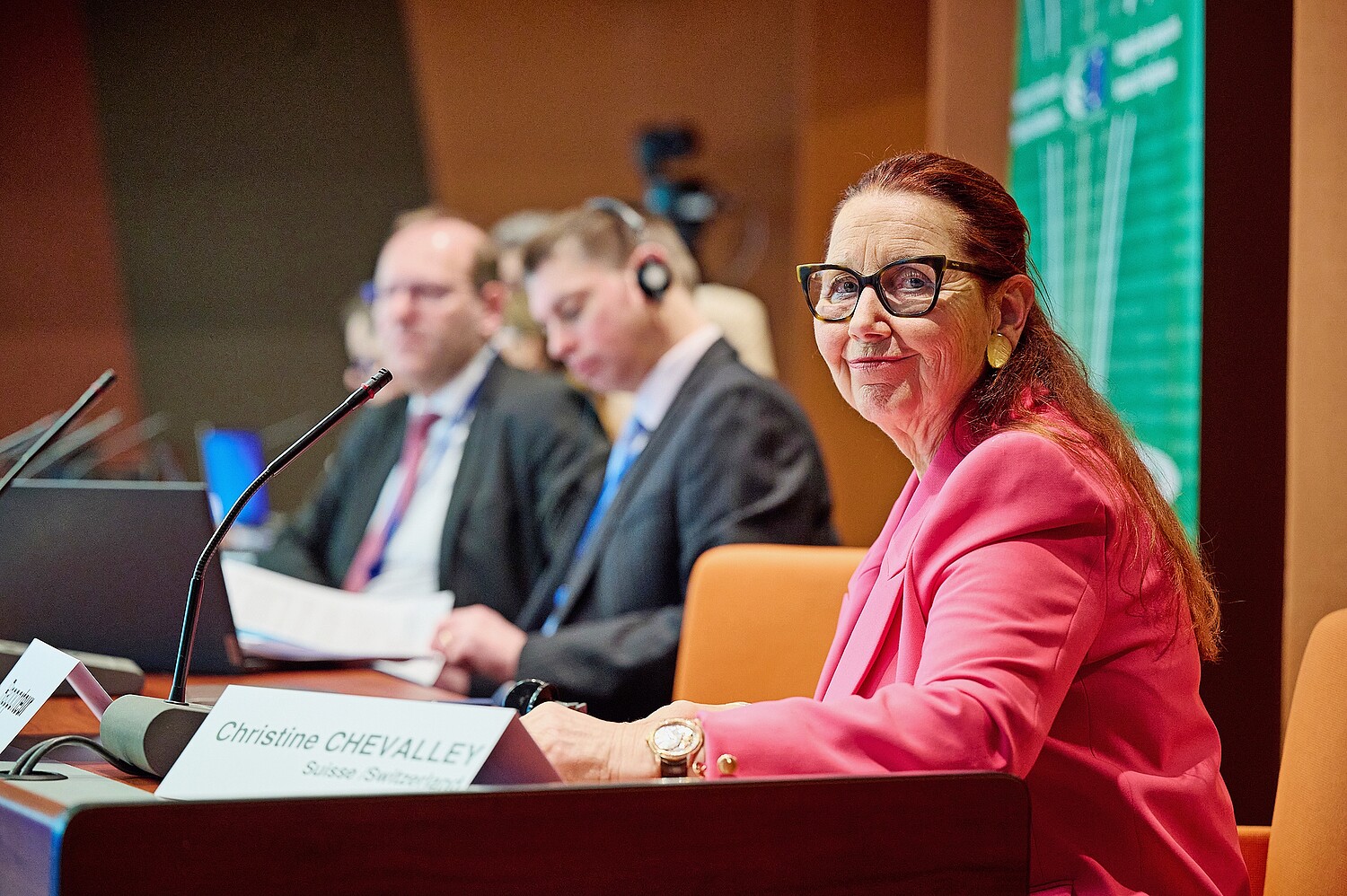 Christine Chevalley lors de la dernière session du Congrès à Strasbourg.